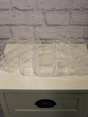 Acrylic Makeup Holders Vanity Desk Bathroom Bedroom Crafts Bundle of 3